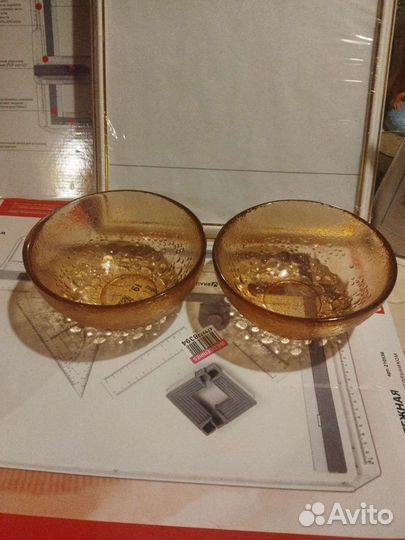 Конфетницы, салатницы СССР, цветное стекло