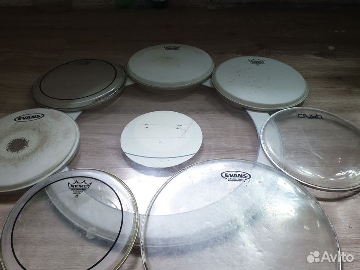 Пластики для барабанов 10 14 22 бу