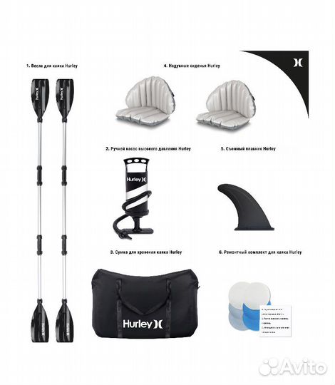 Надувной 2-местный каяк