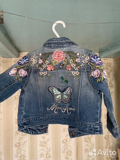 Очень красивая Джинсовая куртка для девочки 86