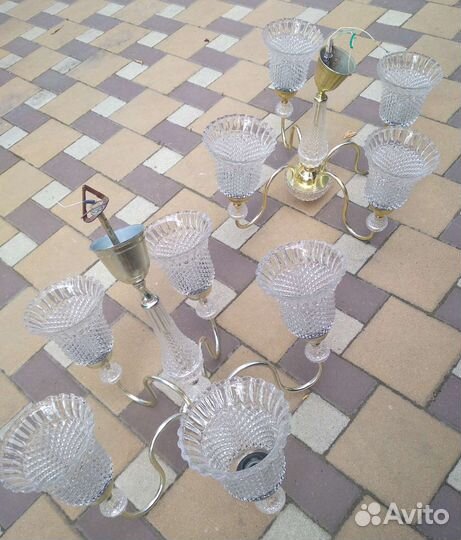 Хрустальная люстра СССР винтажная