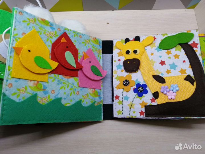 Развивающие Книжки из фетра с искалочкой