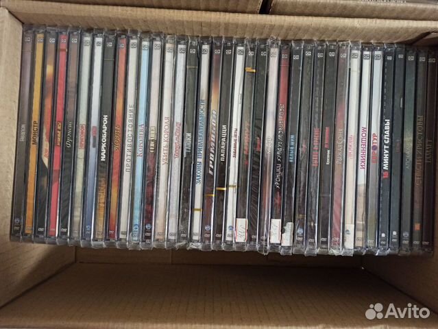 Dvd диски с фильмами в стекле объявление продам