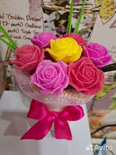 Мыло ручной работы, букеты