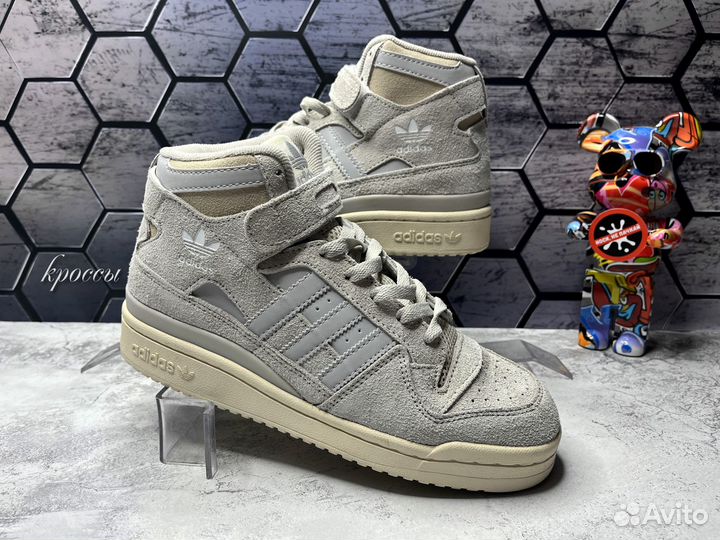 Кроссовки Adidas Forum 84 Mid серые