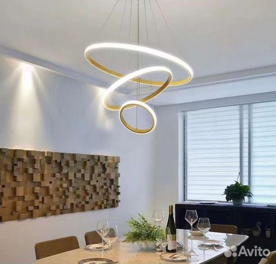 Люстра лофт кольца бра дизайнерские хит продаж