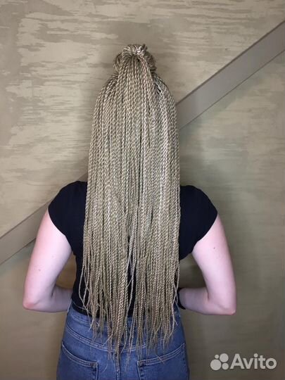 Комплект сенегальские косы, русый