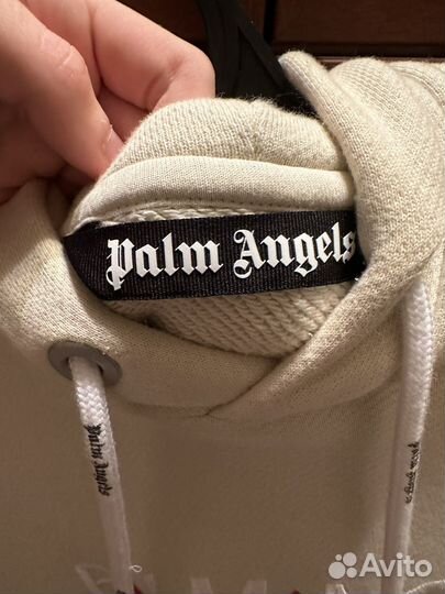 Palm Angels Racing Star Hoodie 'Light Grey'