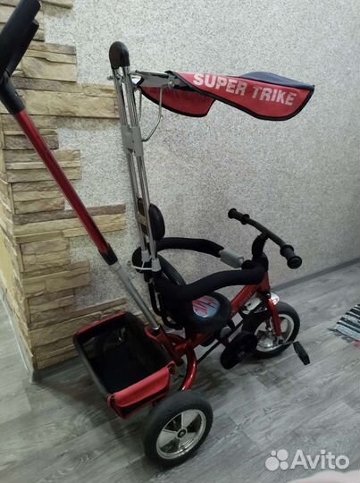 Детский трехколесный велосипед и каталка