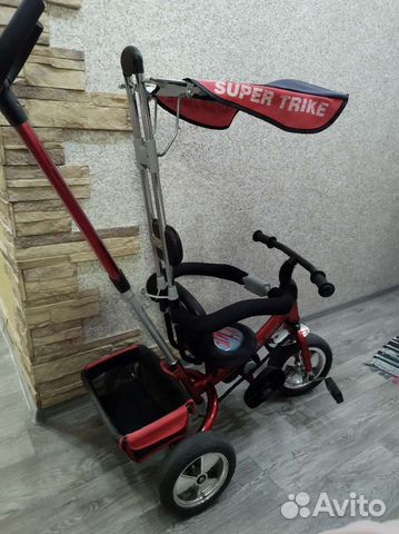 Детский трехколесный велосипед и каталка