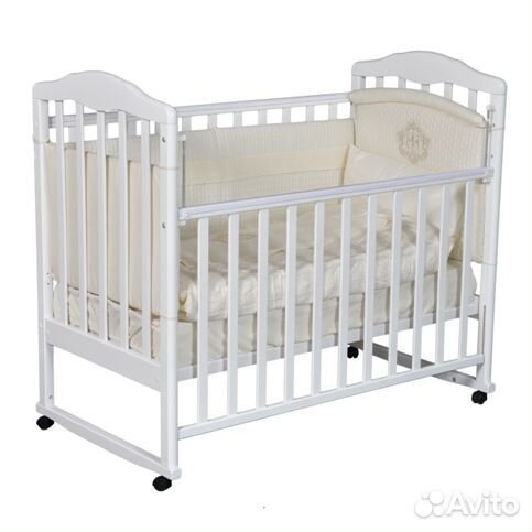 Кроватка Алита-2, слоновая кость, венге