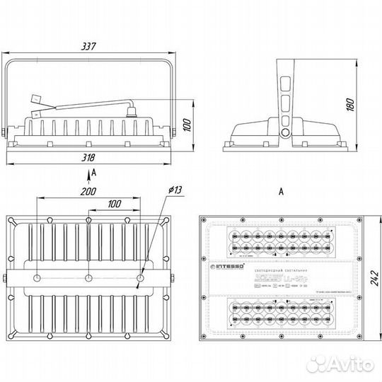 Прожектор светильник светодиодный Solaris LL-45p