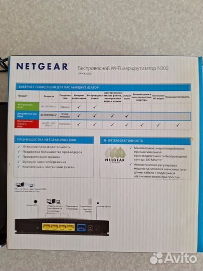 Wifi роутер netgear N300 jwnr2000