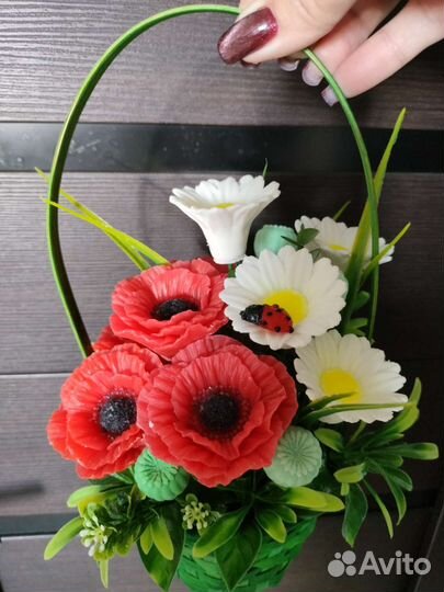 Букеты из мыла, корзины из сувенирного мыла