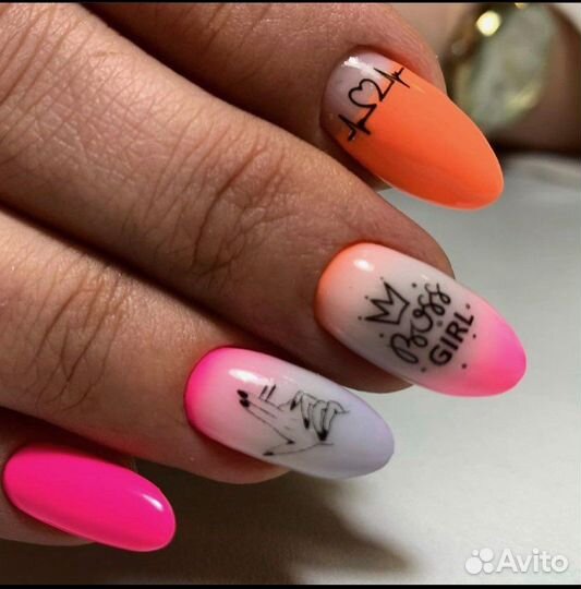 Маникюр наращивание ногтей