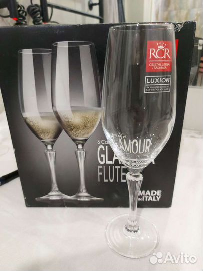 Набор из 6 бокалов флюте. RCR. Италия