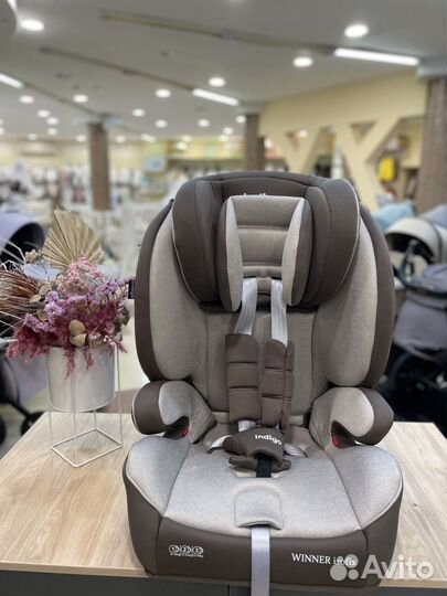 Автокресло Indigo Winner Isofix YB706B Беж-корич