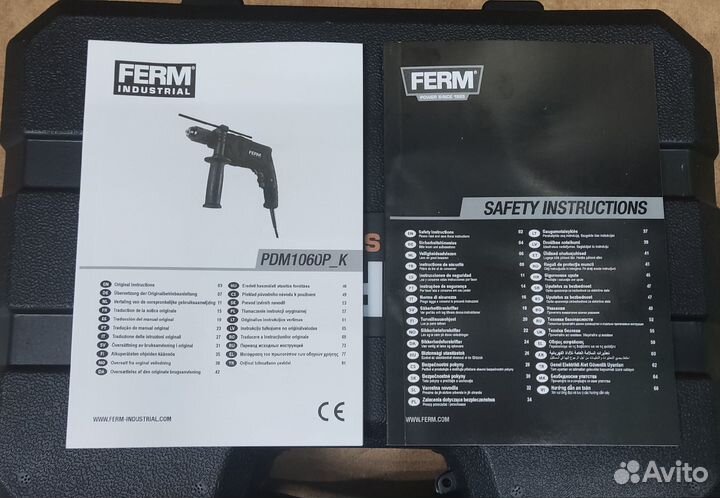 Ударная дрель ferm PDM1060P K