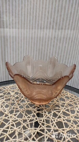 Конфетница карамельное стекло