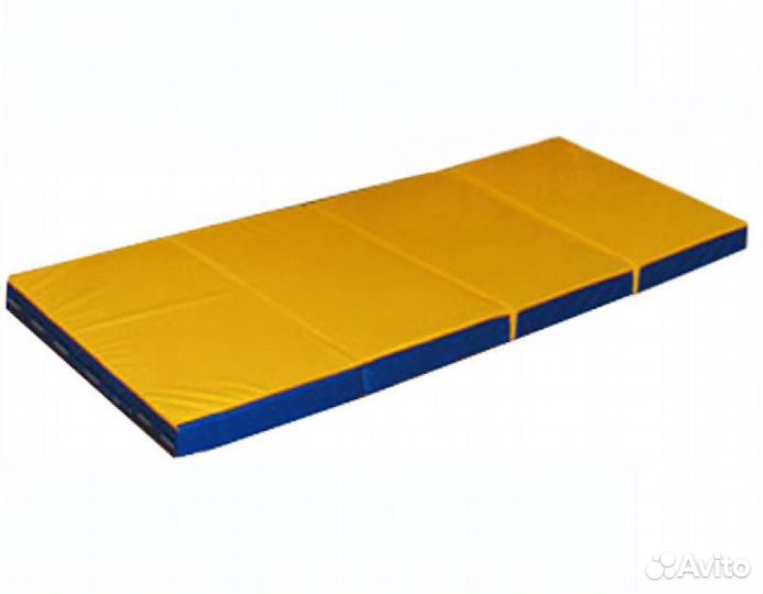 Мат гимнастический 2х1х0,08м складной 4 секции