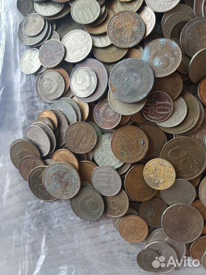 Монеты СССР и РФ (примерно 340 шт) года 1924-1993