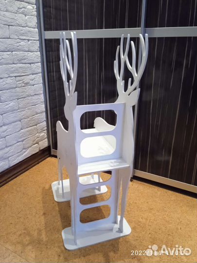 Олень, декор, полочка, подставка