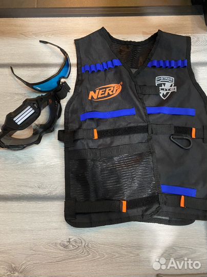 Жилет, очки и маска (командная) Nerf