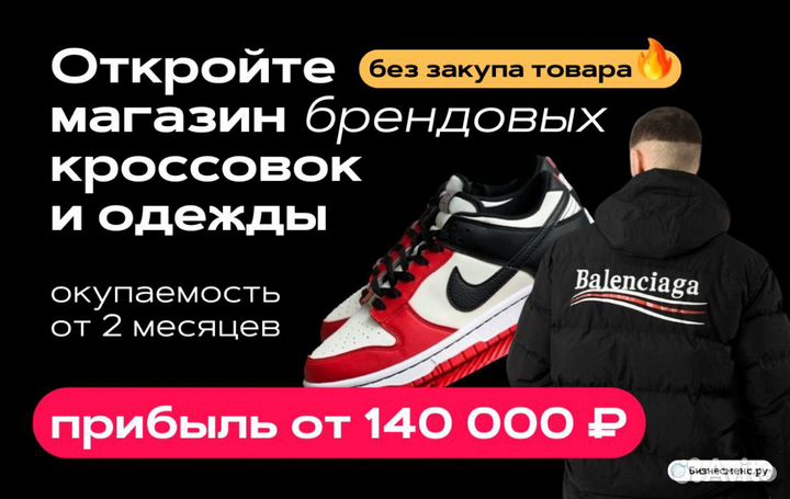 Готовый бизнес. Магазин кроссовок