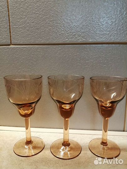Рюмки бокалы СССР цветное стекло