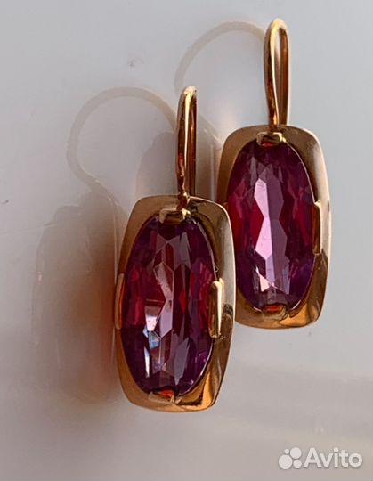 Золотые серьги 583 СССР звезда