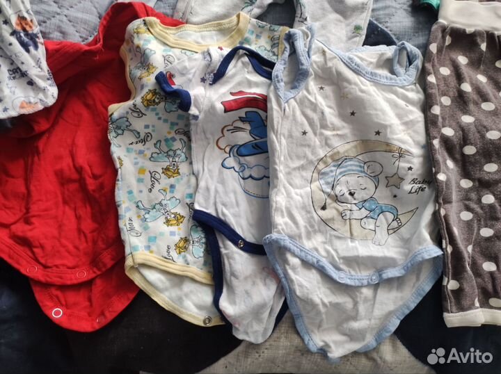 Вещи детские пакетом 0-3 месяца б/у