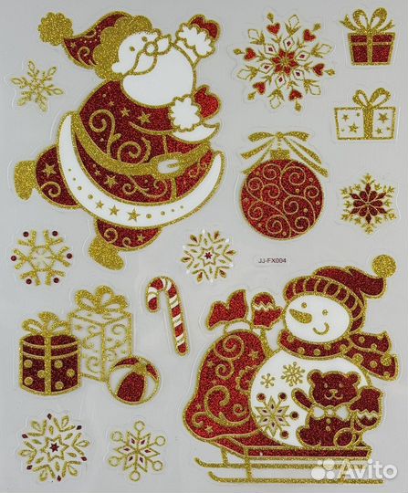 Новогодние наклейки на окна