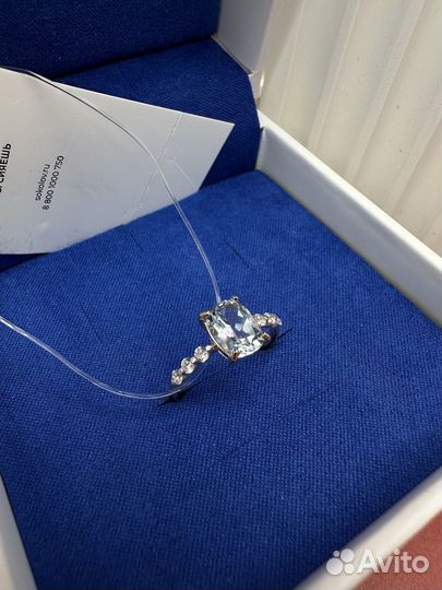 Кольцо с топазом 1,61 гр