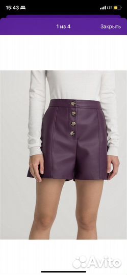 Шорты женские кожаные