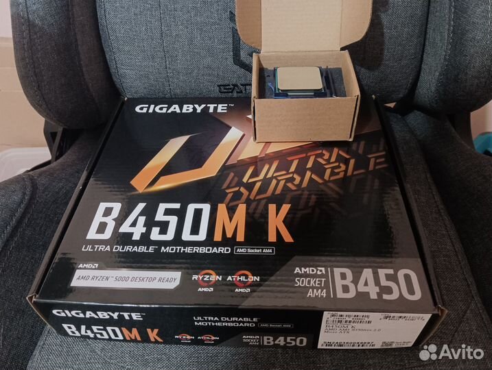 Комлект ryzen 5 5500 и gigabyte b 450m