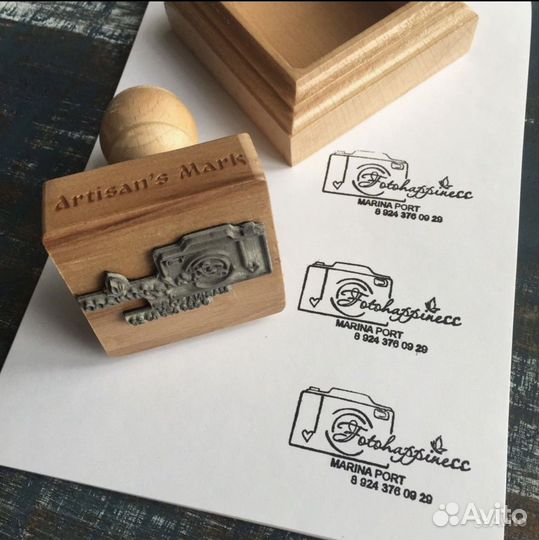 Штамп с логотипом рекламный