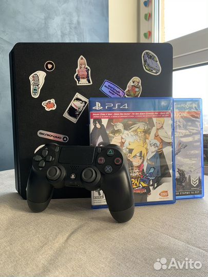 Sony playstation 4 ps4 slim 1tb + 7игр + 2геймпада