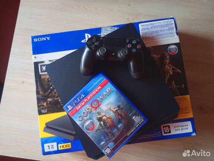 Ps4 slim 1000 гб + игры