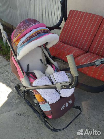 Детские санки коляска бу