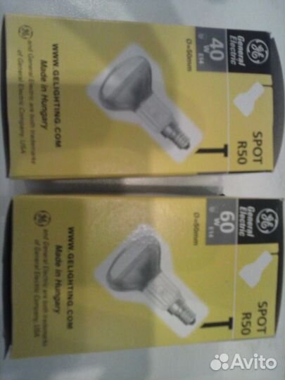 Лампы зеркальные General Electric R50, R39 E14