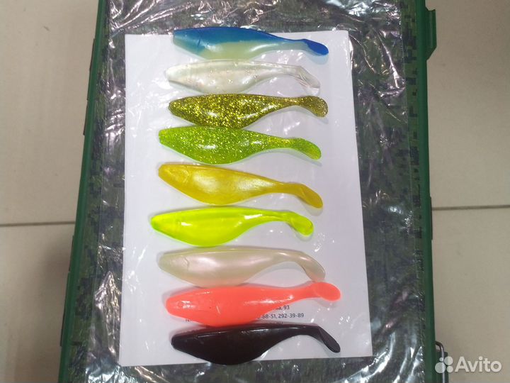 Силиконовая приманка Виброхвост 10.5 см 6шт