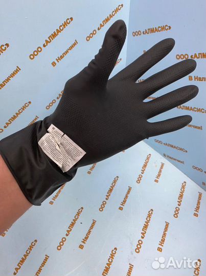 Перчатки резиновые химостойкие размер XL
