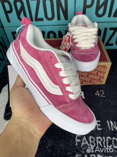 Vans Knu Skool Дутыши Pink White Оригинал