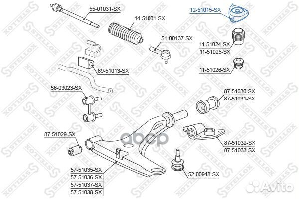 12-51015-SX опора амортизатора переднего Hyund