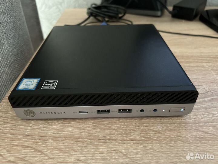 Мини пк HP elitedesk. Intel core i5-7500t 8гб
