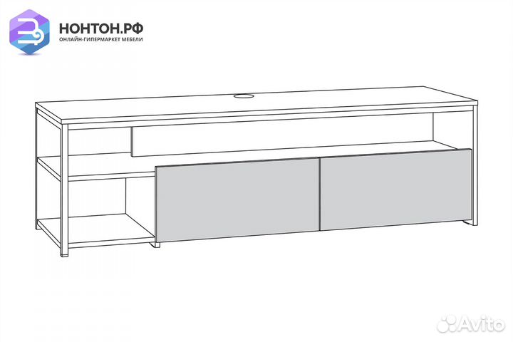 Тумба под тв Трувор 13.70 дуб гранж песочный / инт