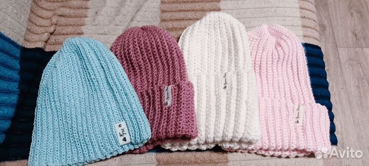 Шапка женская вязаная ручная работа