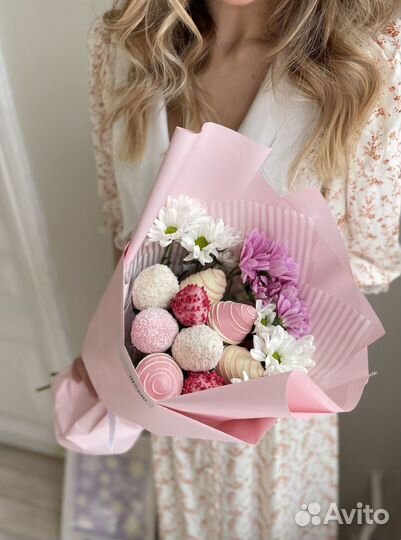 Букет из клубники в шоколаде