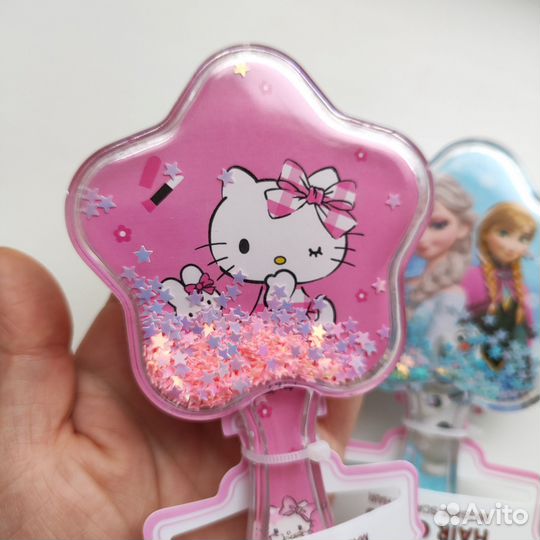 Детская расческа массажная Китти и Эльза