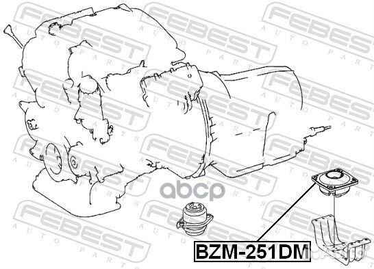 Подушка коробки скоростей mercedes ML 280 BZM251DM